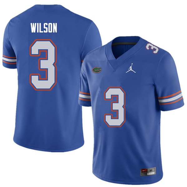 Men's NCAA Florida Gators Marco Wilson #3 Stitched Authentic Jordan Brand Royal College Football Jersey ZML6765QR